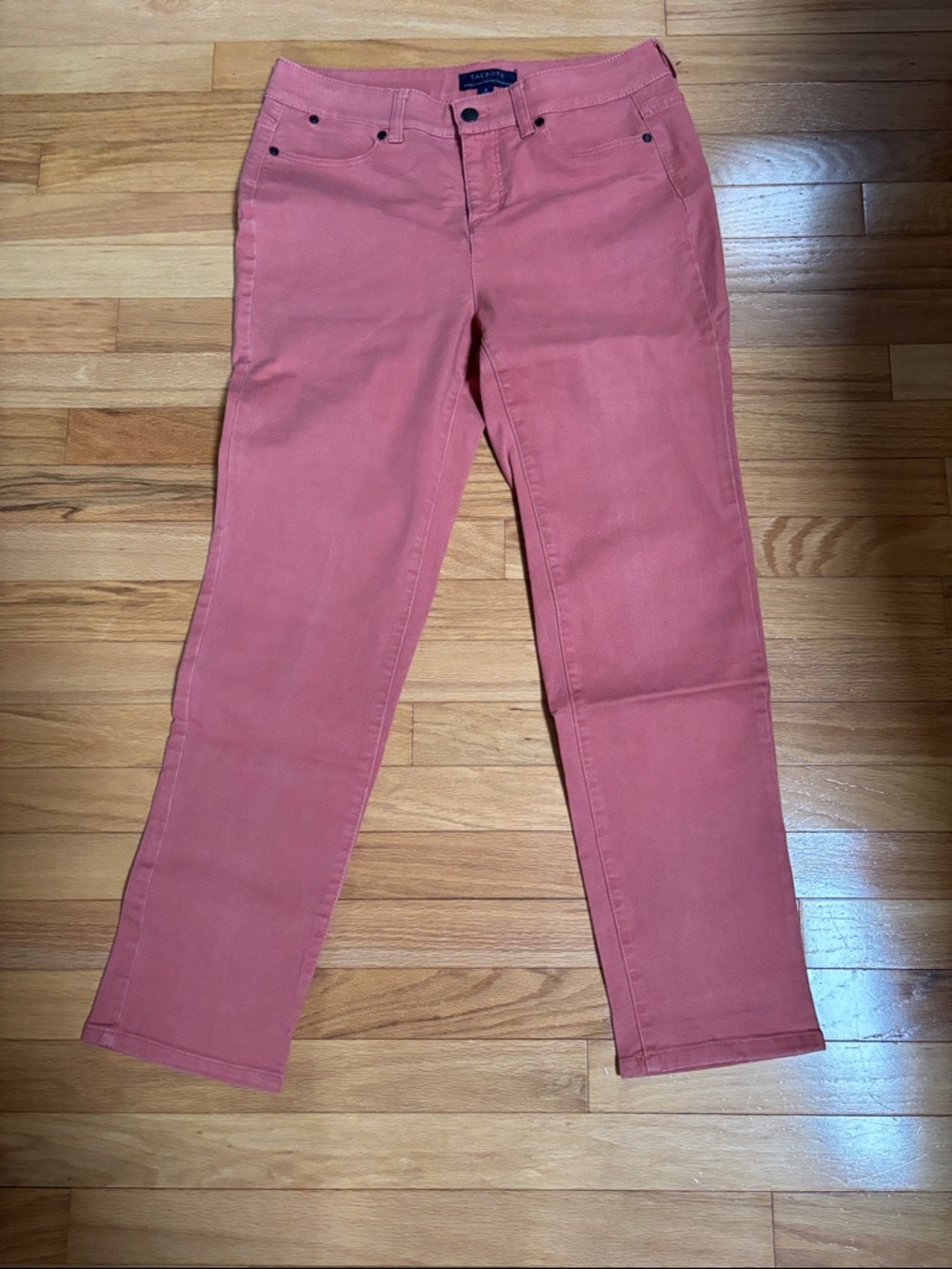 Talbots Simply Flattering Dusty Pink Straight-Leg Jeans